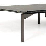 Lothal - Modern Black Faux Marble Coffee Table — view 4