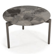 Lothal - Modern Grey Faux Marble End Table