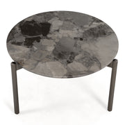 Lothal - Modern Grey Faux Marble End Table — view 2