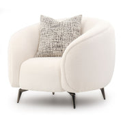 AICO Furniture Noir Chair Marshmallow in Black Nickel image