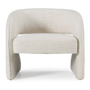 Luby - Modern Cream Fabric Accent Chair — view 3