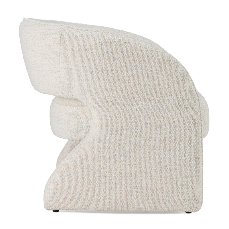 Luby - Modern Cream Fabric Accent Chair — view 4