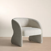 Luby - Modern Cream Fabric Accent Chair — view 2