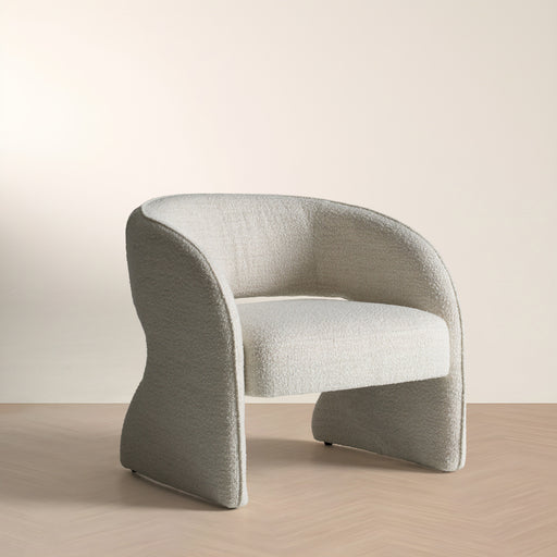 Luby - Modern Cream Fabric Accent Chair — view 2