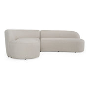 Lucena - Outdoor Oyster Olefin Fabric Curved Sectional Sofa — view 4
