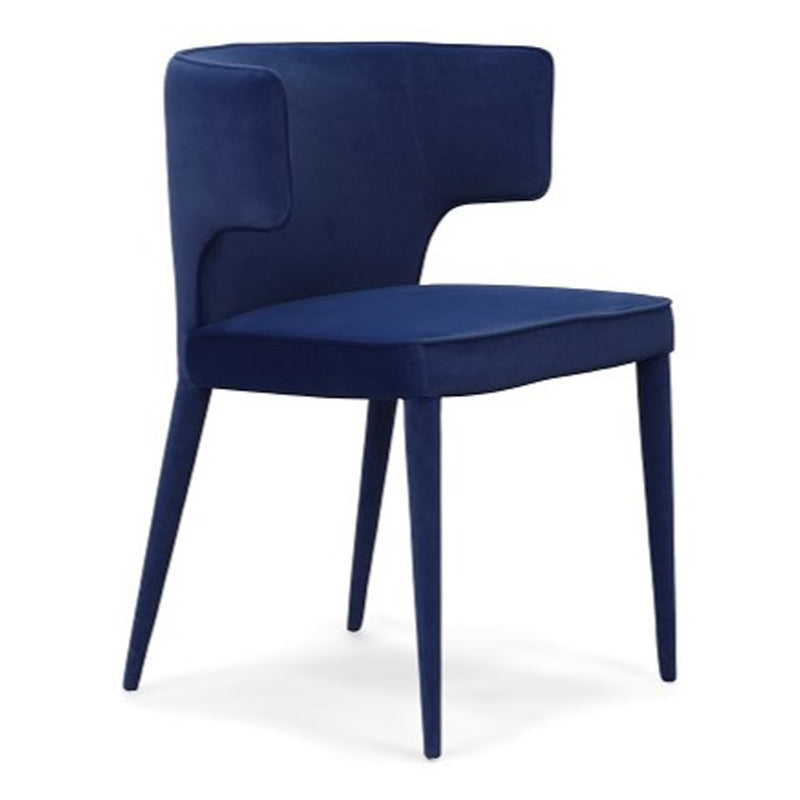 Lucero - Modern Blue Velvet Dining Armchair — view 5