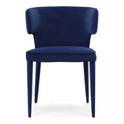 Lucero - Modern Blue Velvet Dining Armchair — view 4