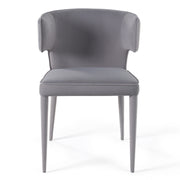 Lucero - Modern Grey Velvet Arm Dining Chair