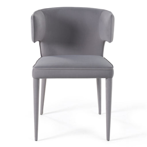 Lucero - Modern Grey Velvet Arm Dining Chair