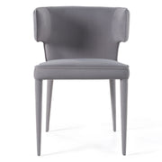 Lucero - Modern Grey Velvet Arm Dining Chair — view 2