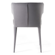 Lucero - Modern Grey Velvet Arm Dining Chair — view 4