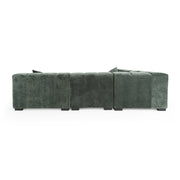 Ludwig - Modern Dark Green Fabric Modular Sectional — view 2