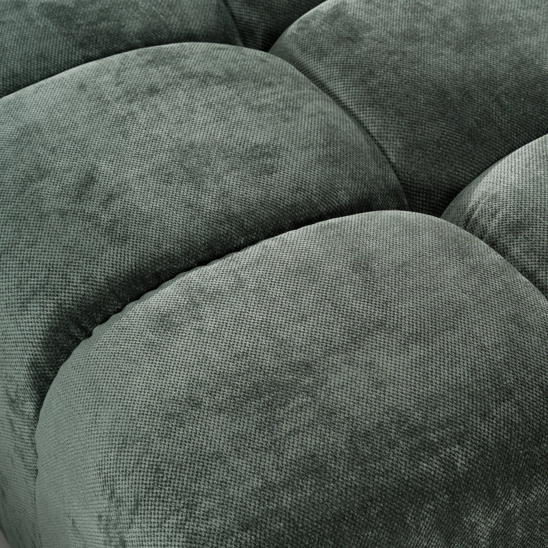 Ludwig - Modern Dark Green Fabric Modular Sectional — view 4