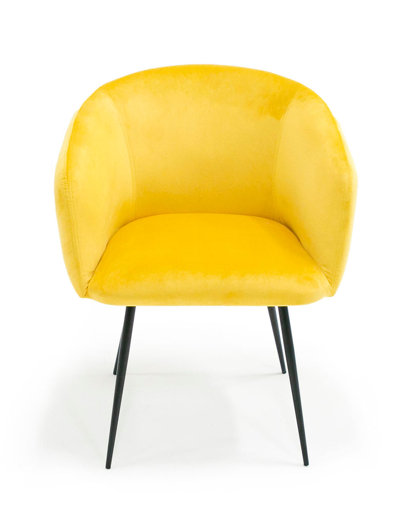 Luzerne - Modern Yellow Velvet Dining Chair