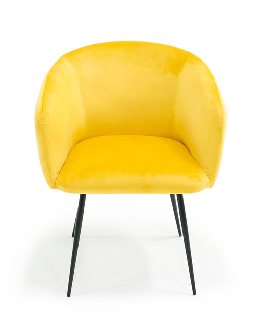 Luzerne - Modern Yellow Velvet Dining Chair