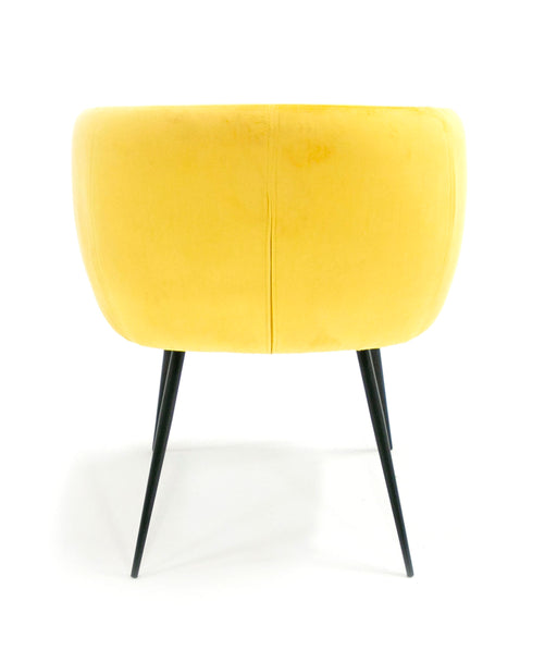 Luzerne - Modern Yellow Velvet Dining Chair — view 2