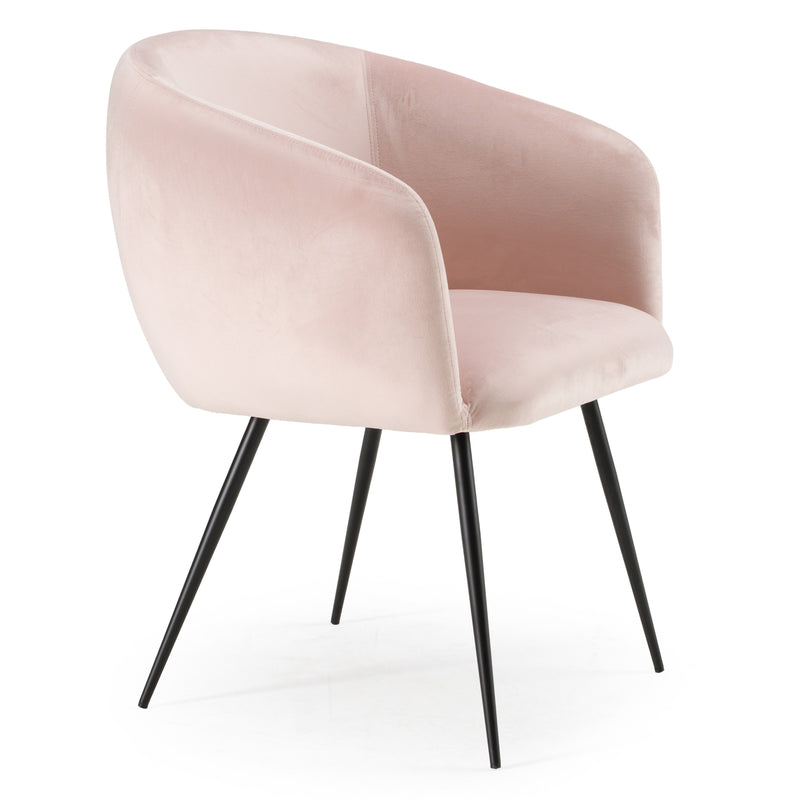 Conroy + Luzerne - Modern Black + Pink Dining Table Set — view 3