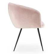 Luzerne - Modern Pink Velvet Dining Chair — view 2