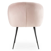 Luzerne - Modern Pink Velvet Dining Chair — view 3