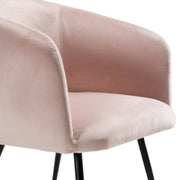 Conroy + Luzerne - Modern Black + Pink Dining Table Set — view 5