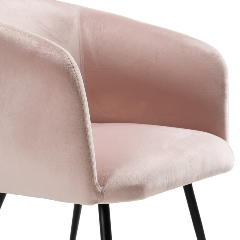 Conroy + Luzerne - Modern Black + Pink Dining Table Set — view 5