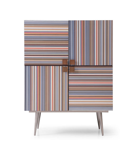 Macoy - Modern Multicolor and Black Ash Wine Cabinet — view 2
