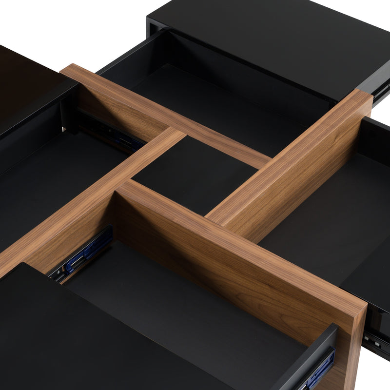 Makai Modern Black & Walnut Coffee Table — view 3