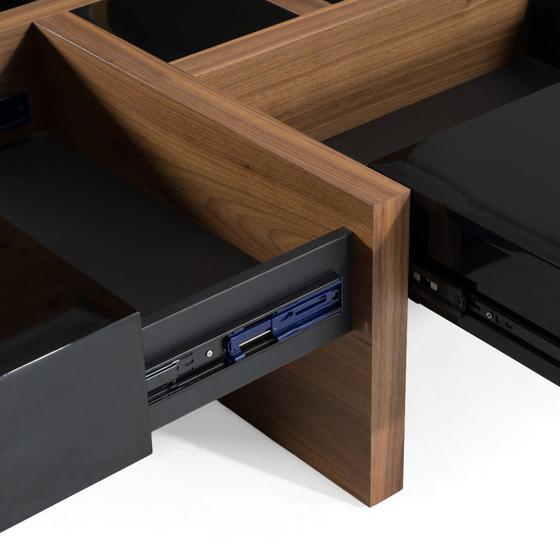 Makai Modern Black & Walnut Coffee Table — view 4