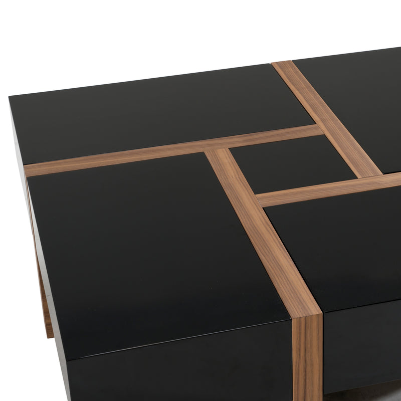 Makai Modern Black & Walnut Coffee Table — view 5