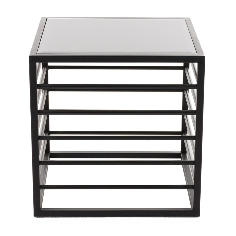 Malvo - Modern Black + Glass End Table — view 4
