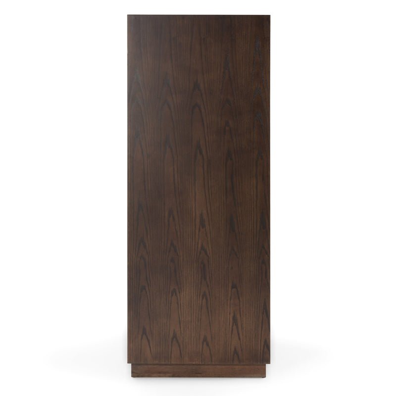 Manhattan - Contemporary Brown Oak and Gold Chest — view 4