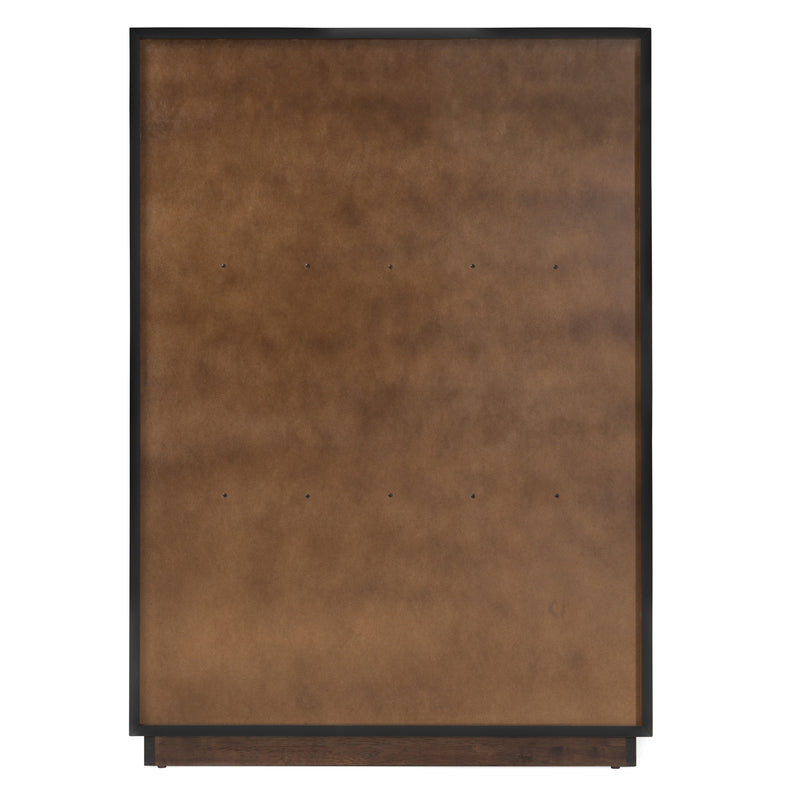 Manhattan - Contemporary Brown Oak and Gold Chest — view 5