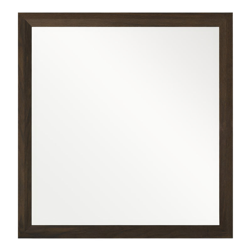 Manhattan - Contemporary Brown Oak Mirror — view 5