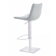 Manning - Modern White Adjustable Bar Stool — view 5