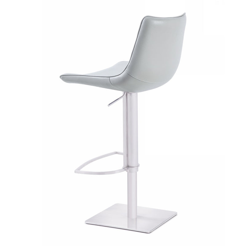 Manning - Modern White Adjustable Bar Stool — view 5