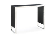 Manston - Modern Black Oak & Stainless Steel Bar Table