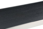 Manston - Modern Black Oak & Stainless Steel Bar Table — view 3