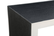Manston - Modern Black Oak & Stainless Steel Bar Table — view 4