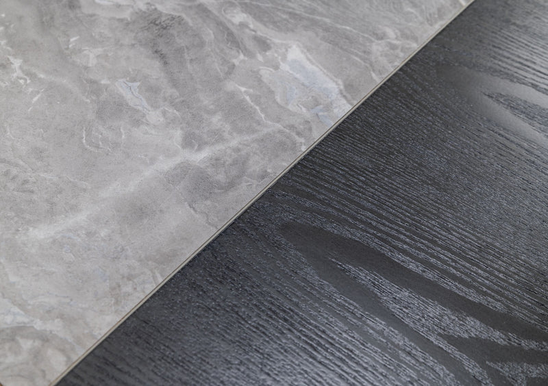 Maranello - Modern Grey Wash & Faux Marble Dresser — view 2