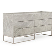 Marbella - Italian Modern Grey Faux Marble 4-Piece Bedroom Set — view 4