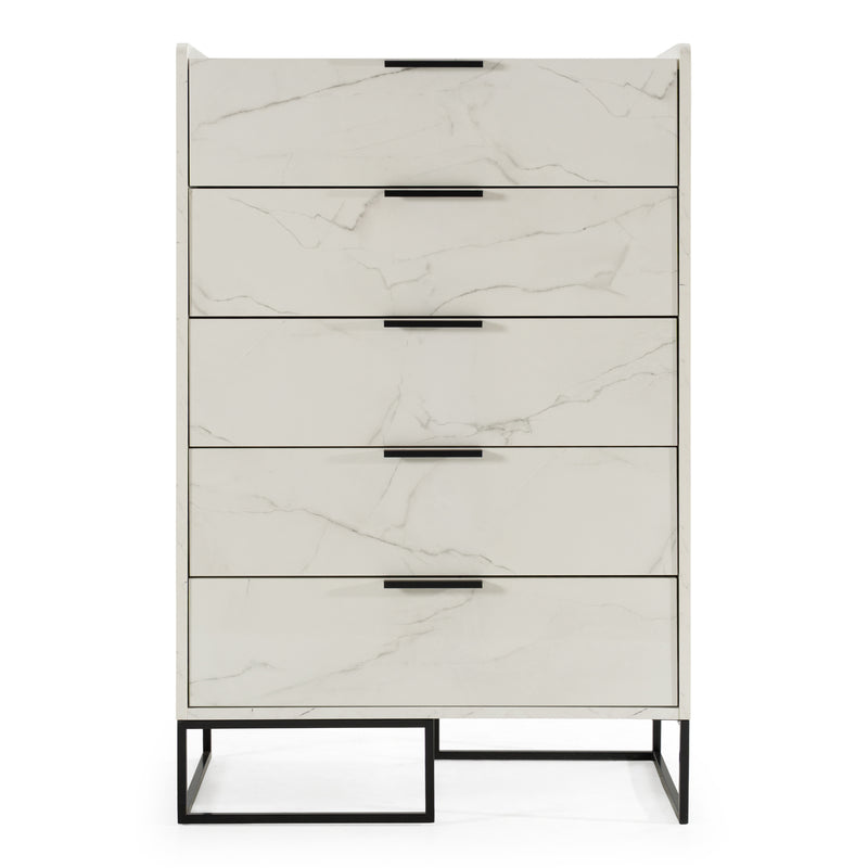 Marbella - Italian Modern White Marble Chest