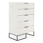 Marbella - Italian Modern White Marble Chest — view 2
