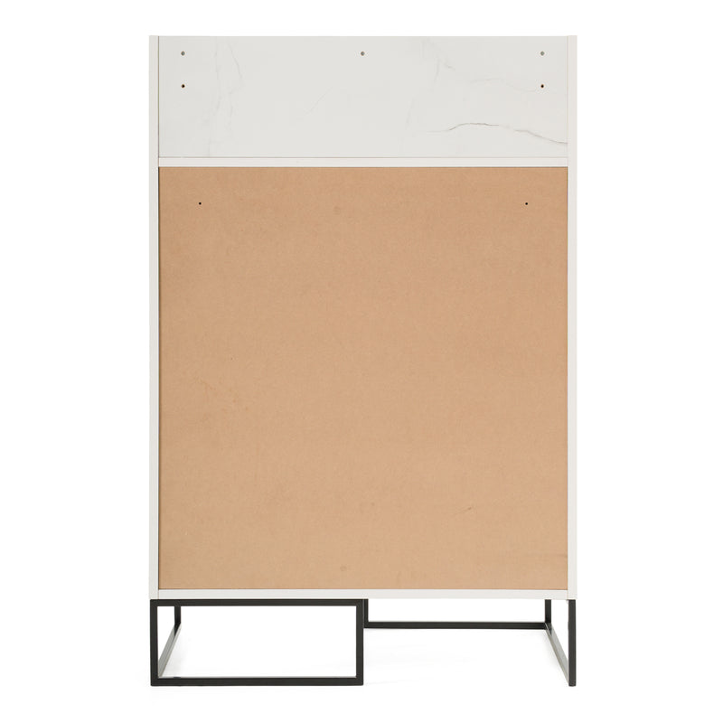 Marbella - Italian Modern White Marble Chest — view 4