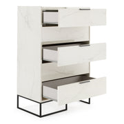 Marbella - Italian Modern White Marble Chest — view 5