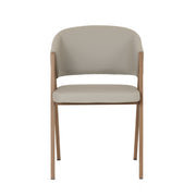 Marcus - Modern Light Grey Vegan Leather Dining Chair (Set of 2)