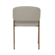 Marcus - Modern Light Grey Vegan Leather Dining Chair (Set of 2) — view 3