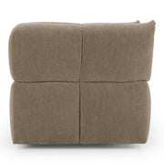 Marisol - Modern Taupe Fabric Swivel Accent Chair — view 4