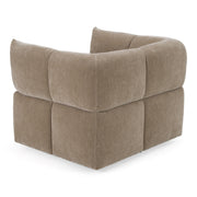 Marisol - Modern Taupe Fabric Swivel Accent Chair — view 5