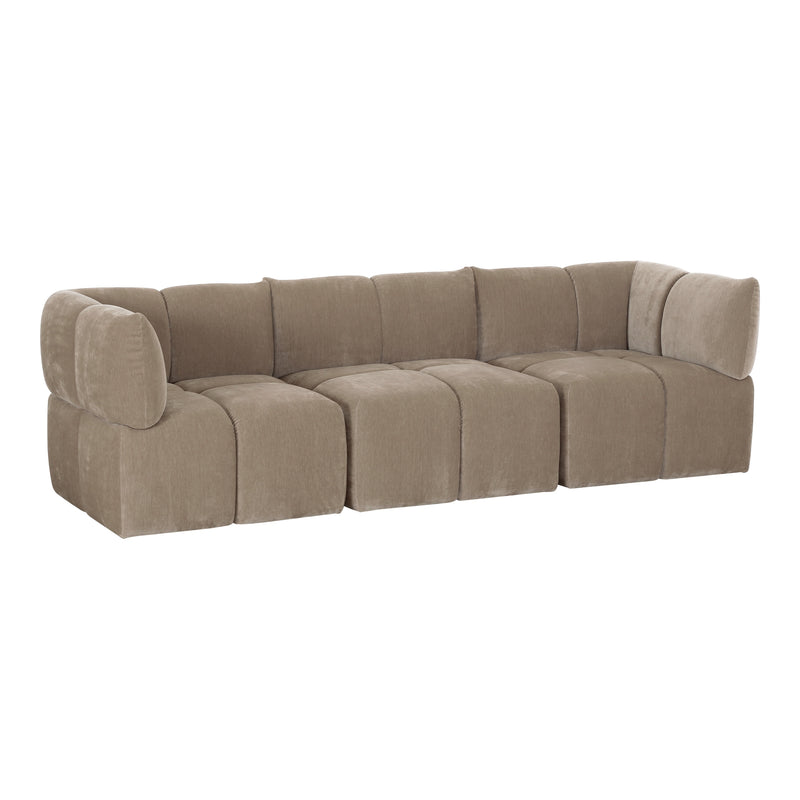 Marisol - Modern Taupe Fabric Sectional Sofa — view 5