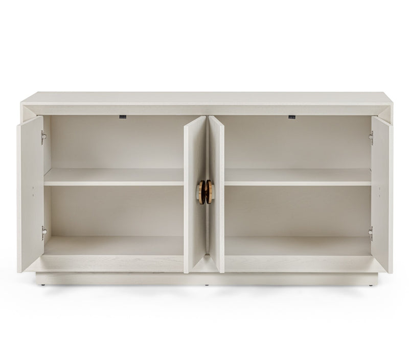 Marjorie - Modern Cream & Brushed Gold Buffet — view 5